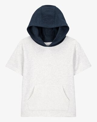 Product image 1 of Kid Hooded French Terry Short-Sleeve Tee - Grey