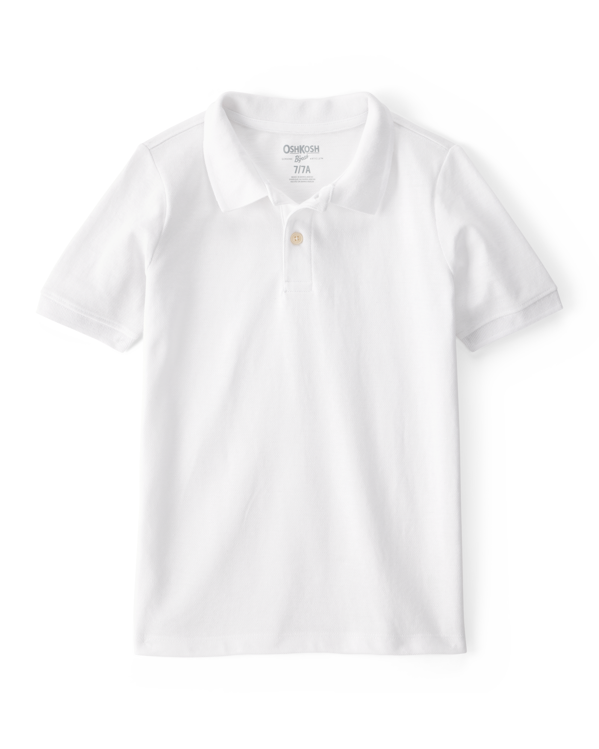 Boys Piqué Polo Shirt - White