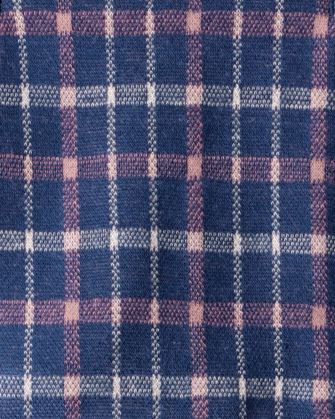 Product image 3 of Baby Girl Plaid Print Knit Skort - Navy/Blue