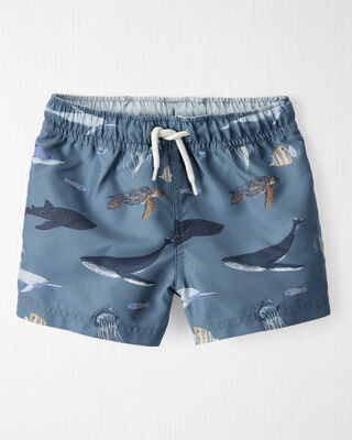 Product image 1 of Toddler Recycled Ocean-Print Swim Trunks