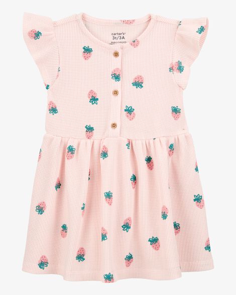  Product image 1 of Toddler Strawberry Waffle Knit Dress