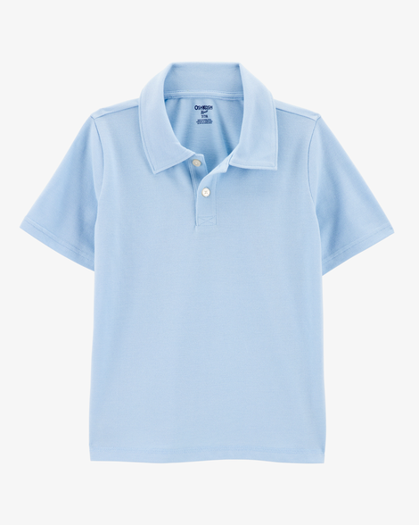 Kid Pique Uniform Polo Shirt - Light Blue