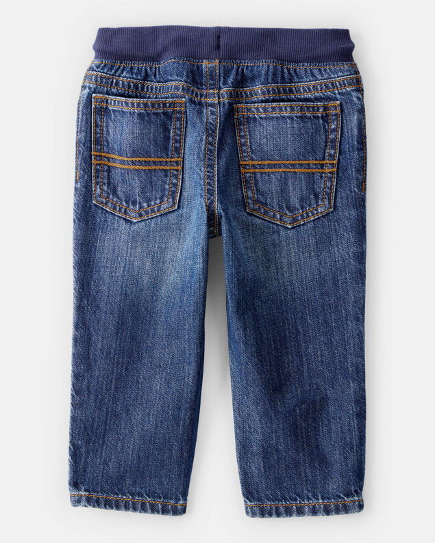 Product image 2 of Baby Pull-On Denim Pants - Blue