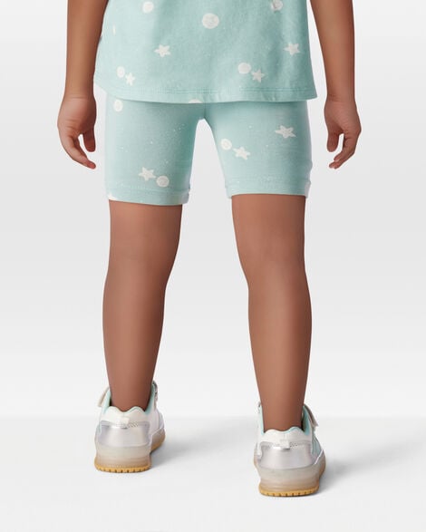  Product image 3 of Toddler Sea Print Bike Shorts - Green