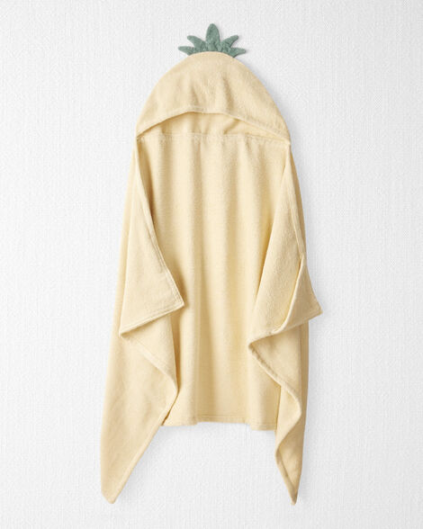 Toddler Organic Terry Cotton Pineapple Towel