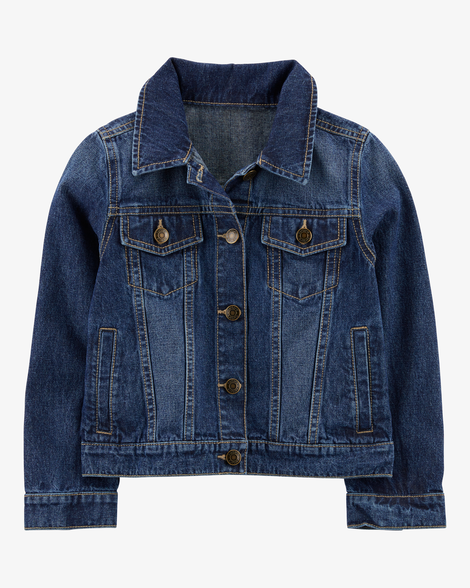 kid denim jacket - dark wash
