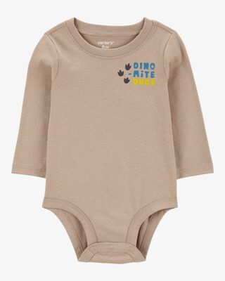 Product image 1 of Baby Dino-Mite Dude Dinosaur Long-Sleeve Bodysuit