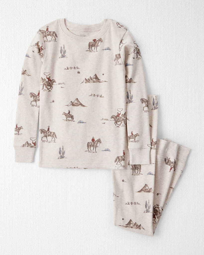 Little Planet Kids 2-Piece Organic Cotton Pajamas in Western Rodeo 4 Western Rodeo
