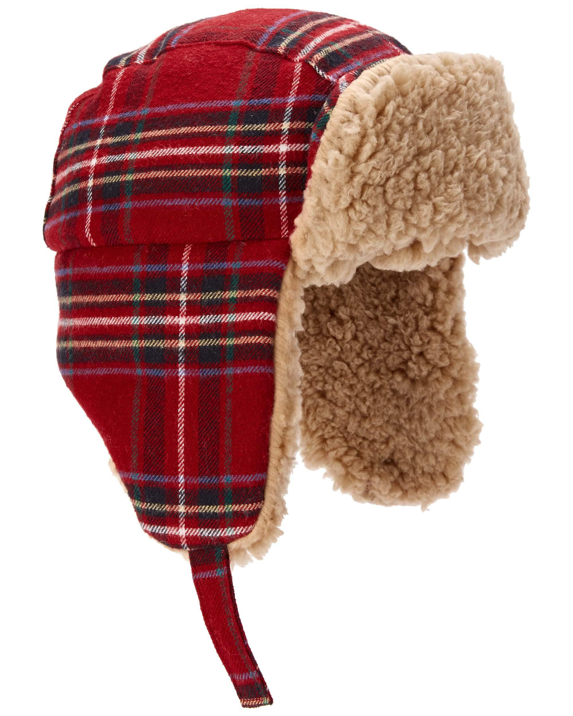 Flannel trapper hat deals