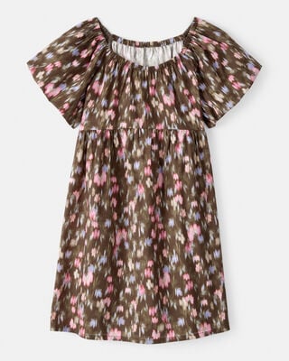 Product image 1 of Girls Floral Cotton Short-Sleeve Dress