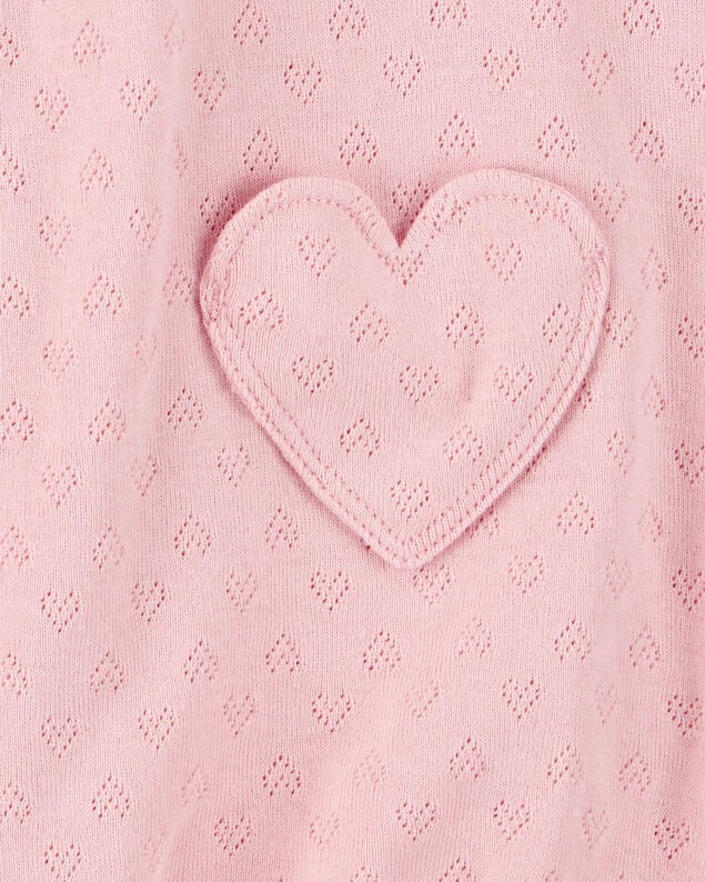 Product image 2 of Baby Heart Pockets Cotton Romper - Pink