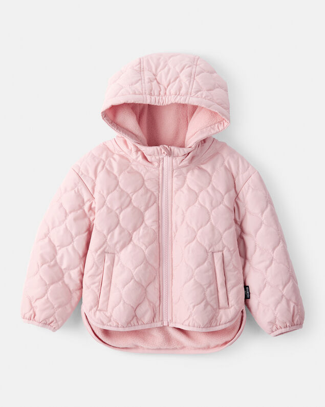 Product image 1 of Toddler Girl Long-Sleeve Midweight Quilted Jacket - Pink