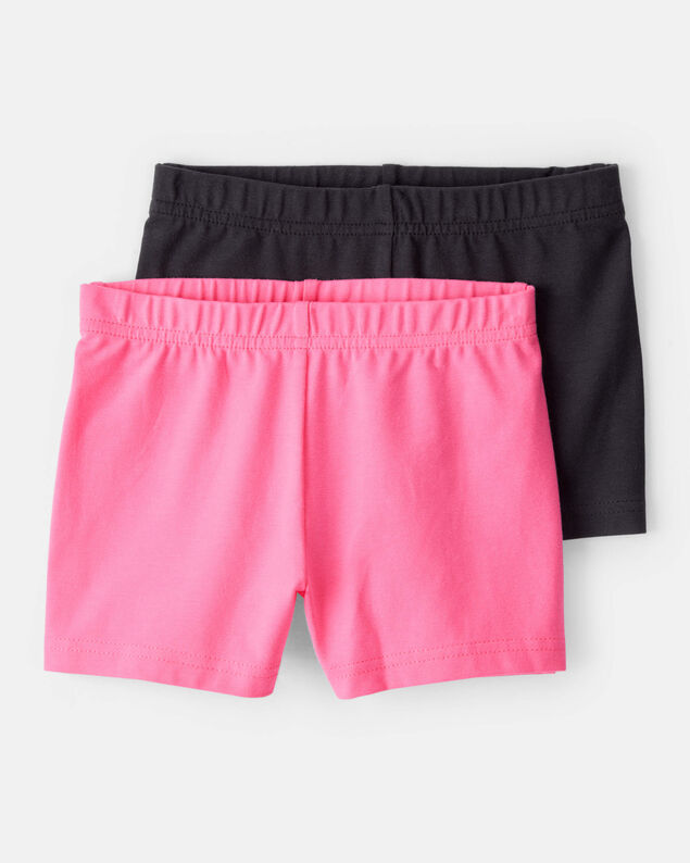 Product image 1 of Toddler Girl 2-Pack Tumbling Shorts - Pink/Black