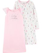 2-Pack Fairy Nightgowns, , hi-res