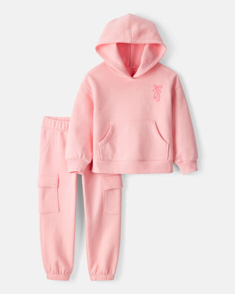 Product image 1 of Toddler Girl 2-Piece Ballet Long-Sleeve Hoodie & Pant Set - Pink