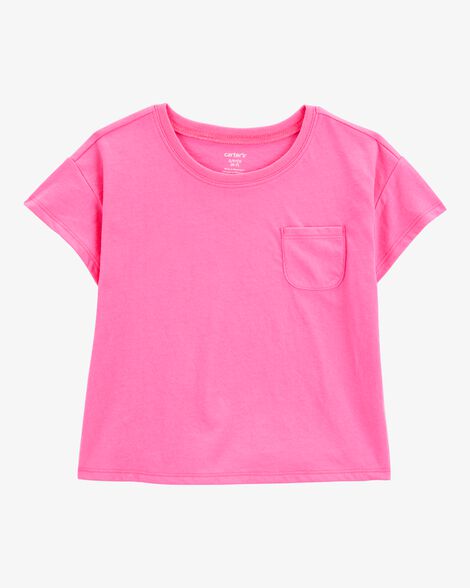 Product image 1 of Kid Solid Short-Sleeve Fashion Top - Pink