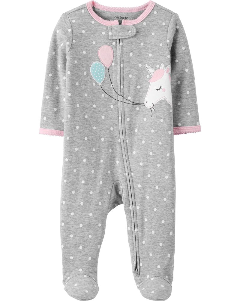 Unicorn 2 Way Zip Cotton Sleep Play Carters Com