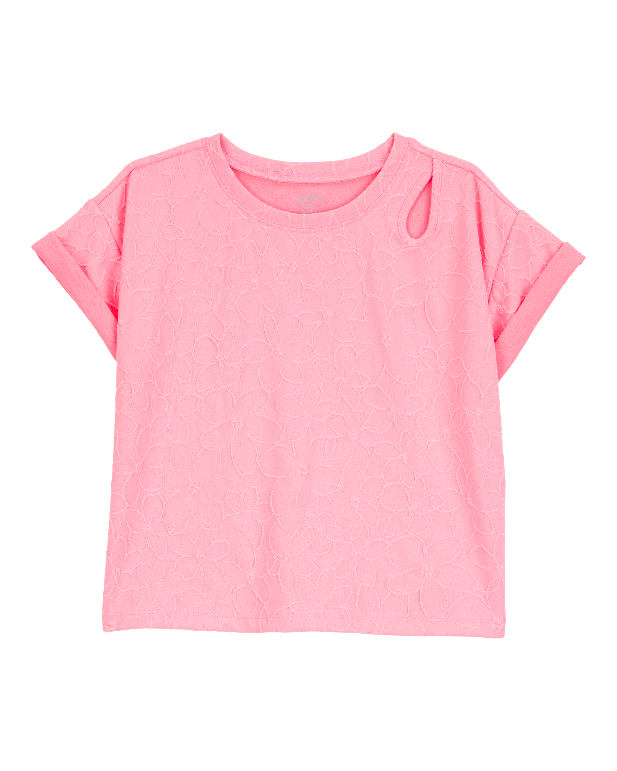 Girls Solid Short-Sleeve Tee - Pink