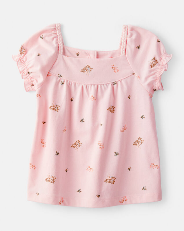 Product image 1 of Toddler Girl Floral Short-Sleeve Top - Pink