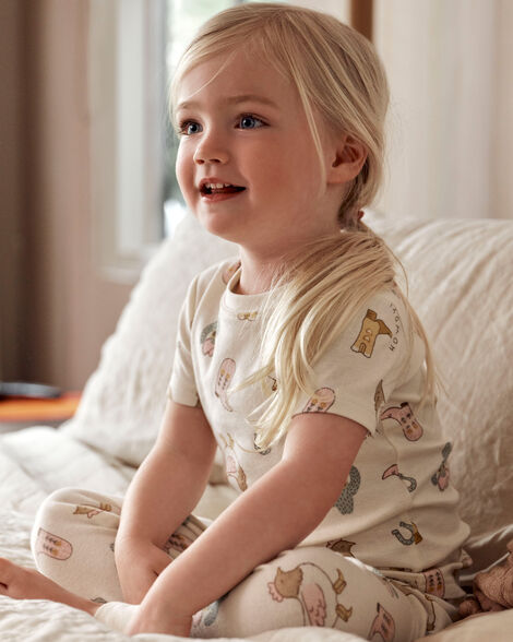 Product image 4 of Toddler 4-Piece Western Chicken 100% Snug Fit Cotton Pajamas