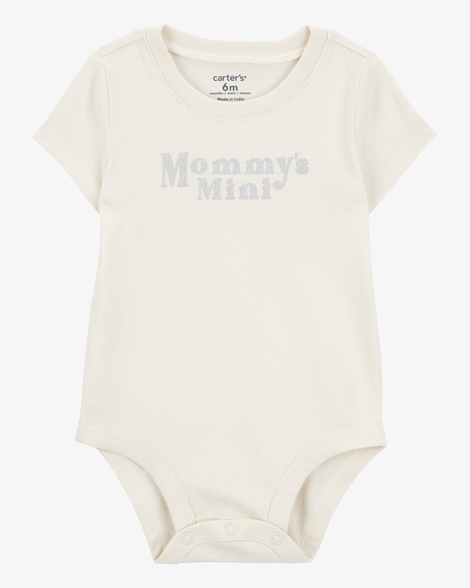 baby "mommy's mini" short-sleeve bodysuit - cream