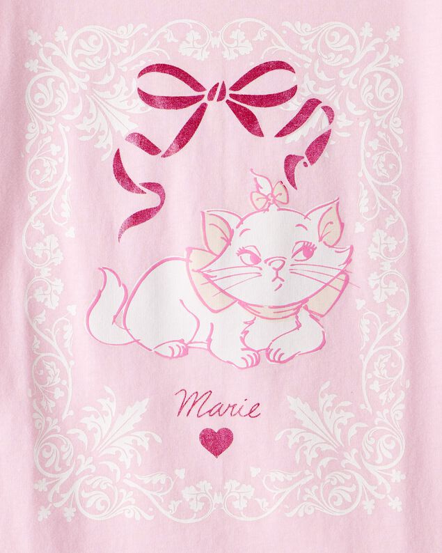 Product image 2 of Girls Marie Cat Short-Sleeve Graphic Tee - Pink