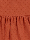 Rust - Baby Cotton Flutter Dress, Selected