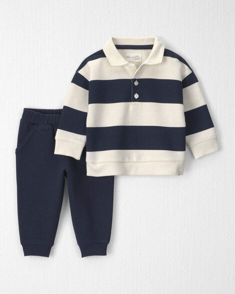 Baby Boy 2-Piece Organic Cotton French Terry Top & Pant Set
