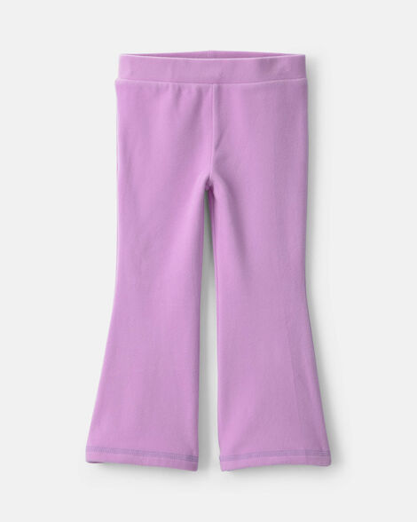 fleece pull-on pants - purple