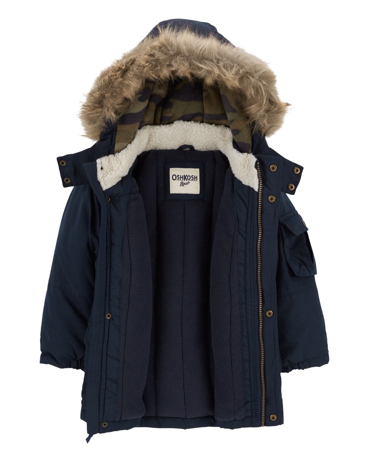 Herlipto Fur Hoodie Duffle Coat