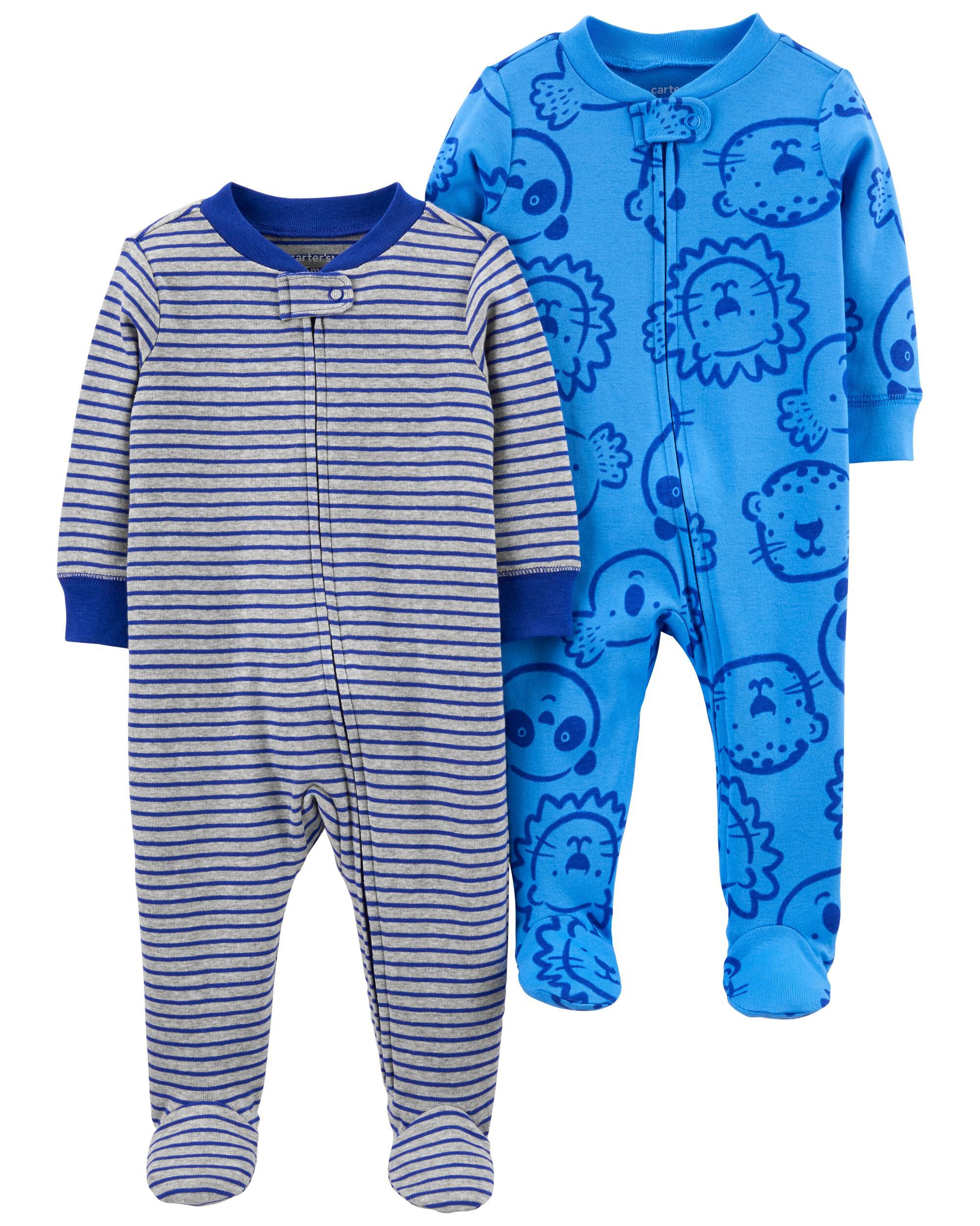2-Pack Zip-Up Cotton Sleep & Plays
