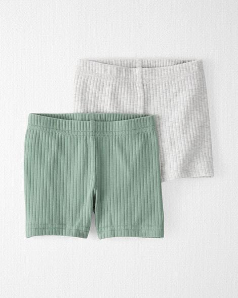 Product image 1 of Baby Organic Cotton Ribbed Pedal Shorts