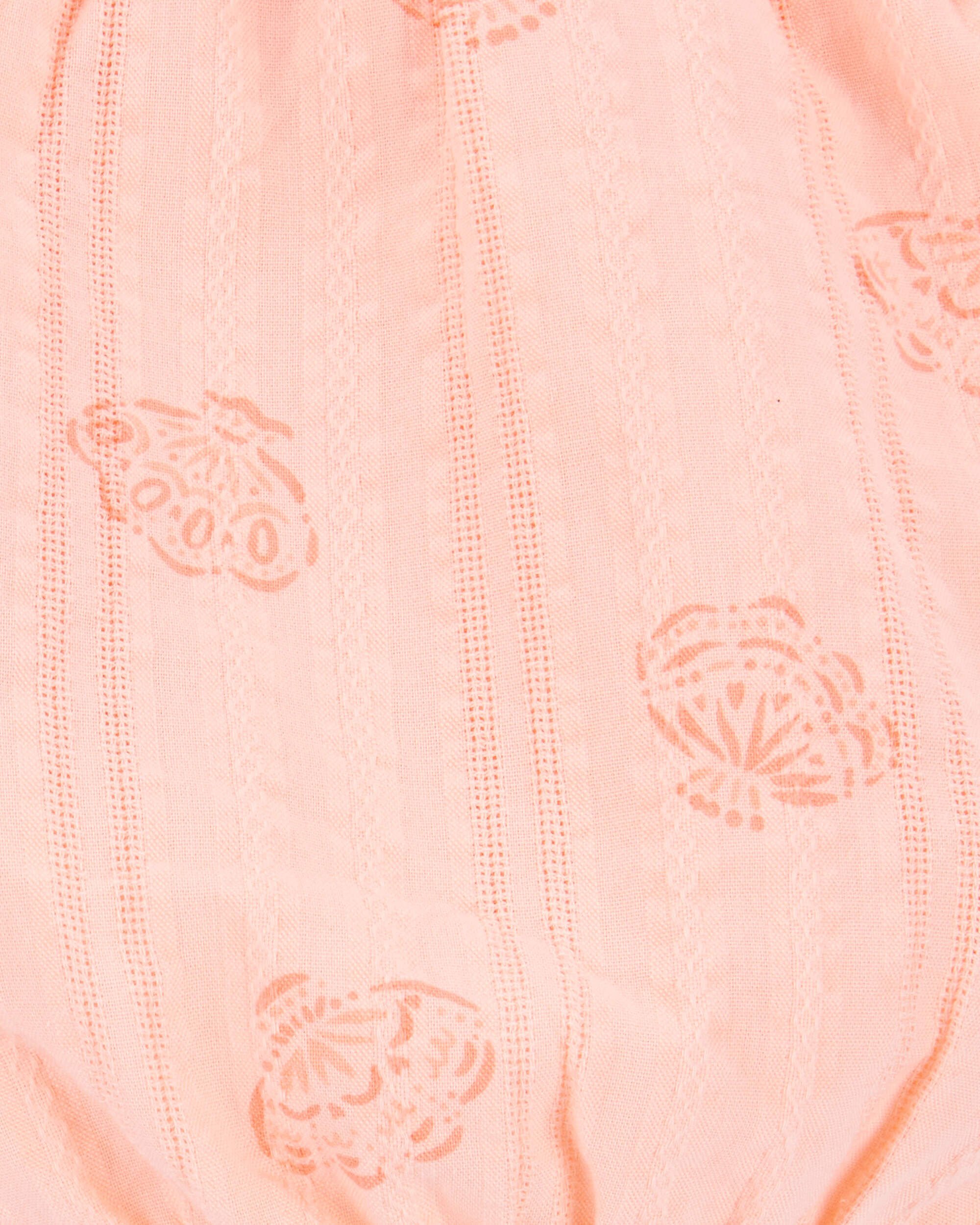 Toddler 2-Piece Seashell Cotton Tank & Pull-On Shorts Set - Coral