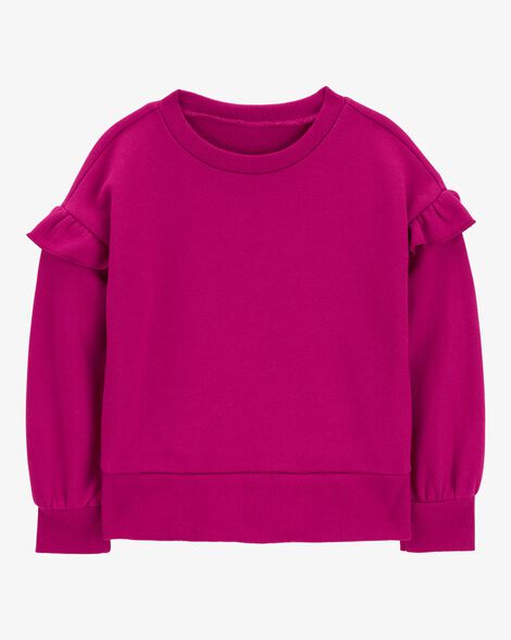  Product image 1 of Toddler Flutter Sleeves Fleece Crew Neck Sweatshirt