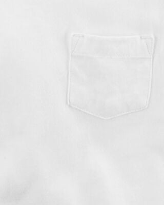 Product image 2 of Kid Solid Short-Sleeve Pocket Tee - White