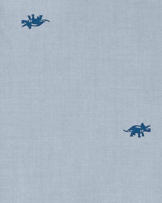 Product image 2 of Toddler Long-Sleeve Dinosaur Print Chambray Button-Down Shirt - Blue