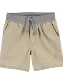 Tan - Toddler Toddler Drawstring Chino Shorts, Selected