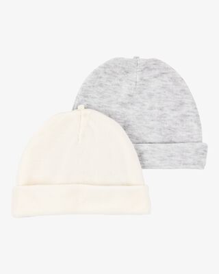 Product image 1 of Baby 2-Pack Caps - Grey/Ivory