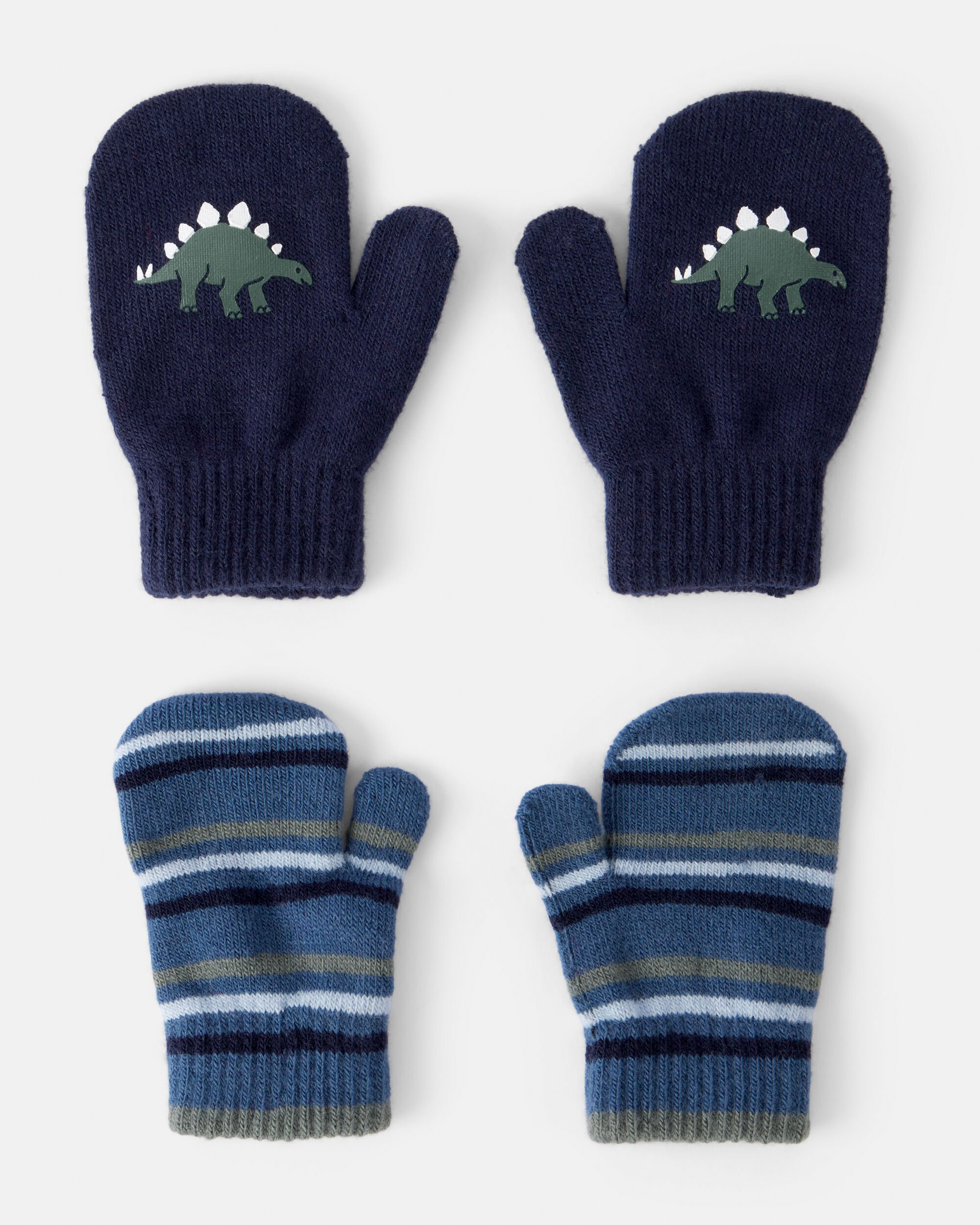 Toddler Boy 2-Pack Dinosaur Mittens - Blue