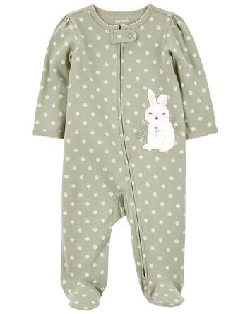 Baby Bunny 2-Way Zip Cotton Sleep & Play Pajamas