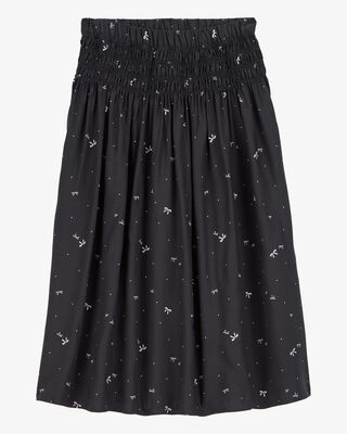 Product image 1 of Kid Bow Print Maxi Skirt - Black