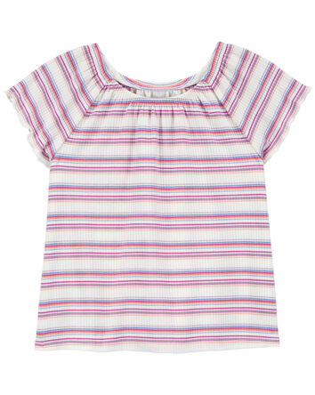 Kid Striped Ribbed Top