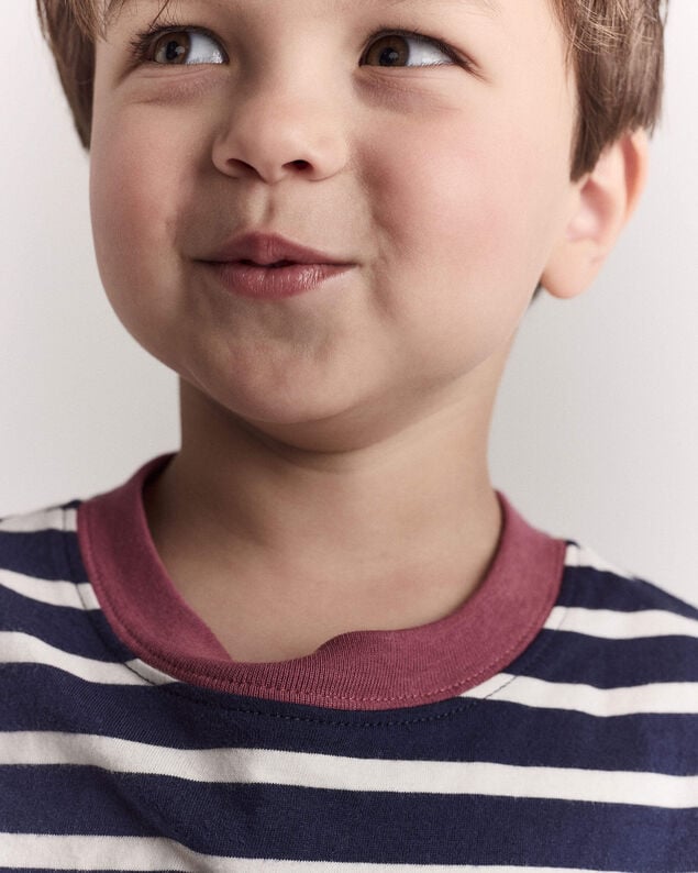 Product image 2 of Toddler Striped Short-Sleeve Relaxed Subway Tee - Navy