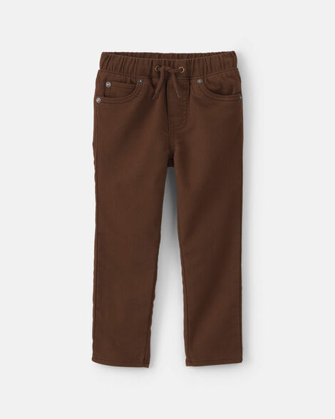 Toddler Boy Pull-On Pants - Brown