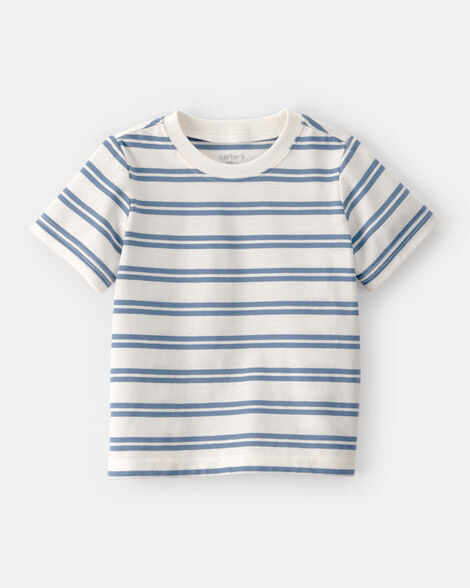 baby boy striped short-sleeve tee - cream