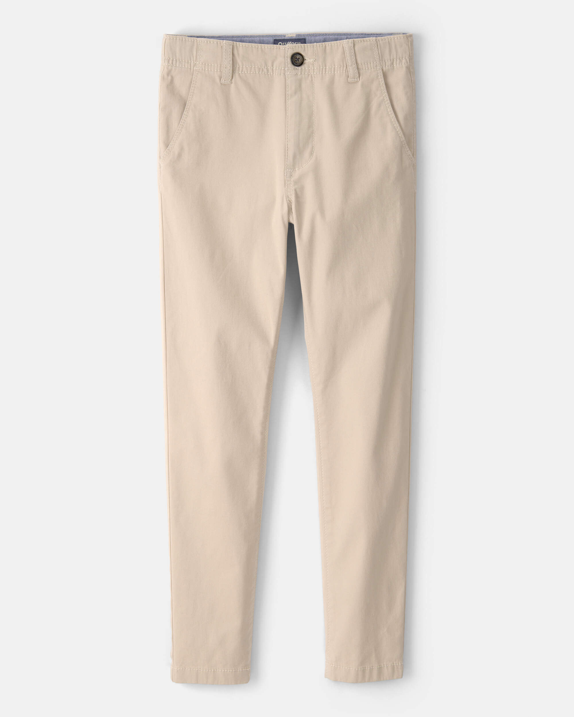 OshKosh B'gosh Boys Slim Tapered Chino Pants 10 Safari Khaki