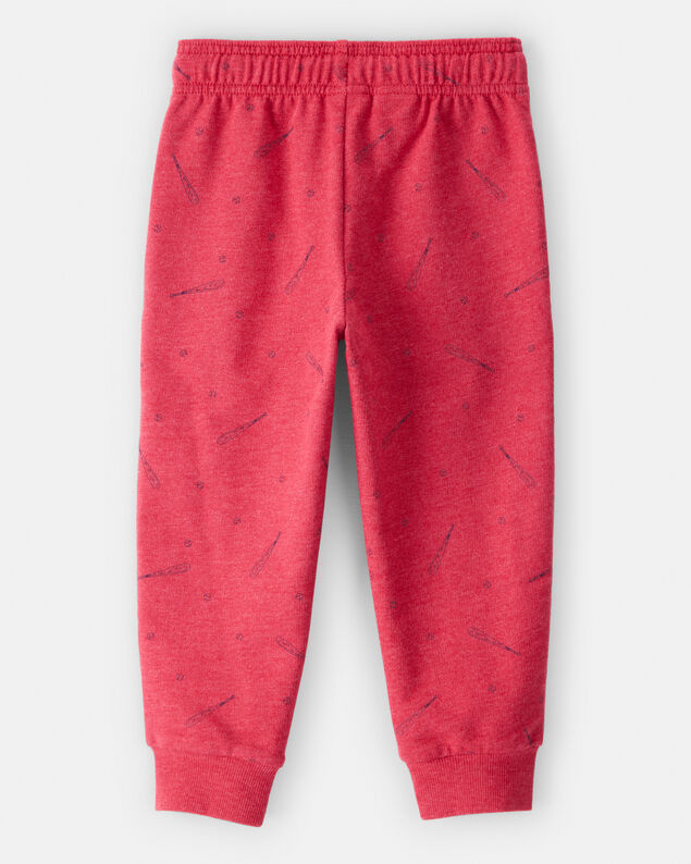 Product image 2 of Toddler Boy Baseball French Terry Jogger - Red