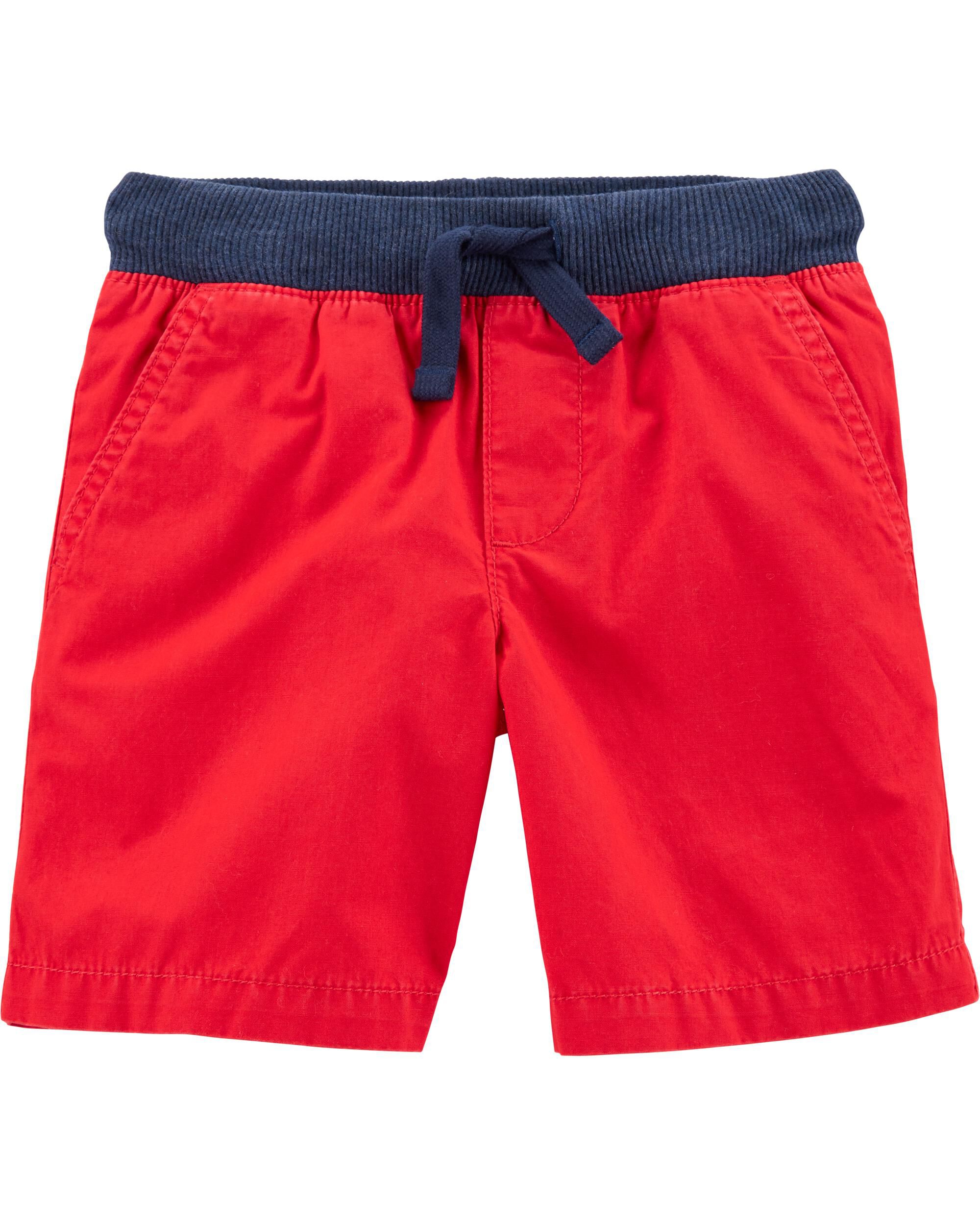 Pull-On Poplin Shorts