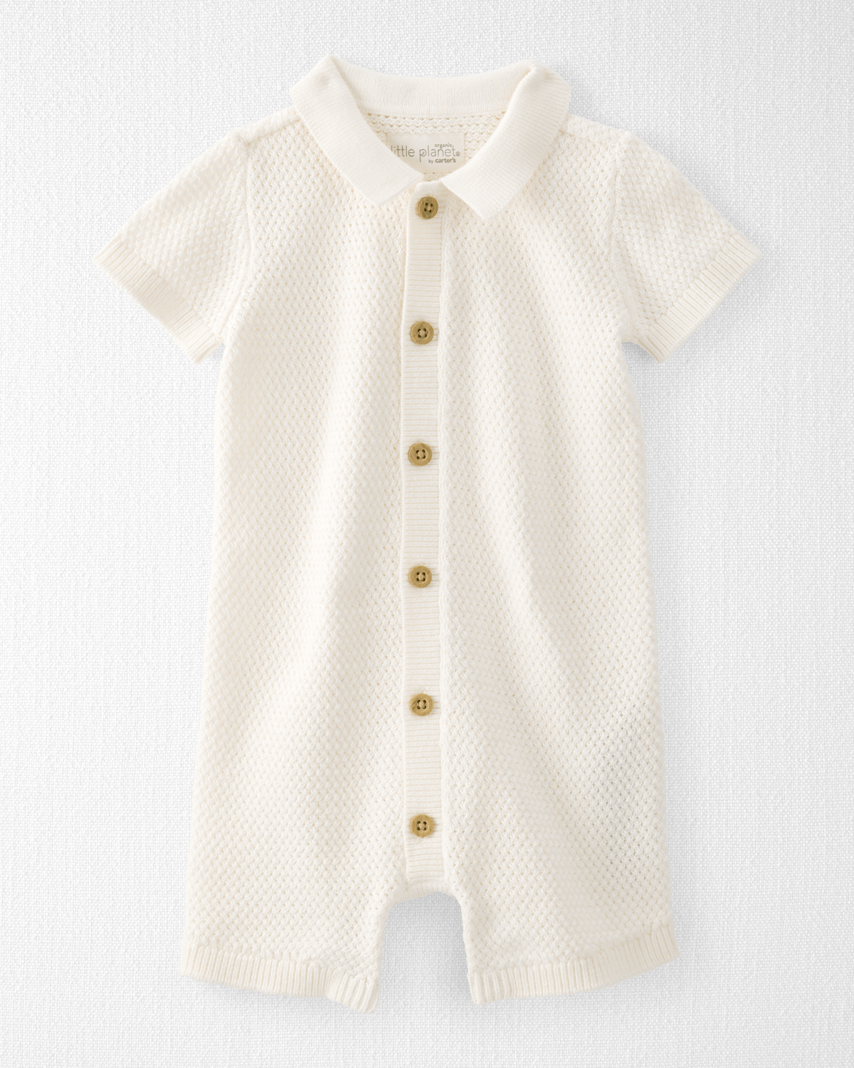 Baby Organic Cotton Sweater Knit Romper - Little Planet
