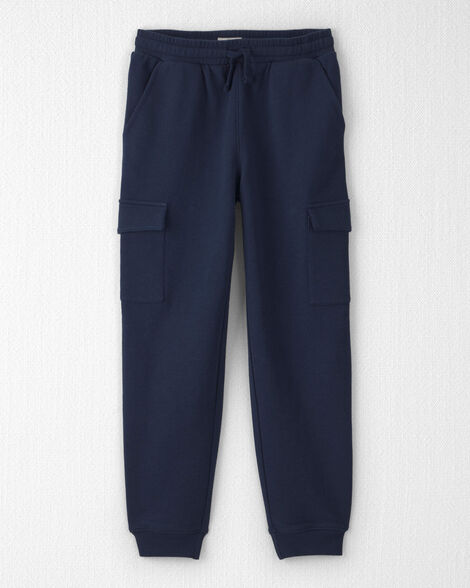 Boys Organic Cotton French Terry Cargo Pants